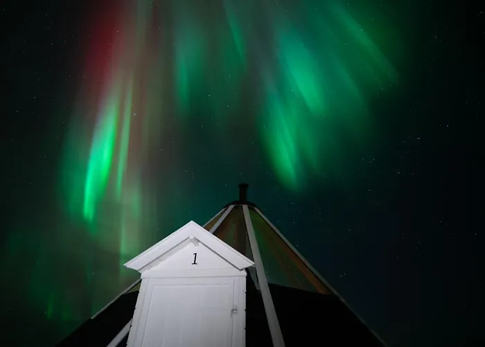 Kamp alanı Countryside Tromso- Cozy Glass- Roof Cabins- Aurora Wonderland Lyngen