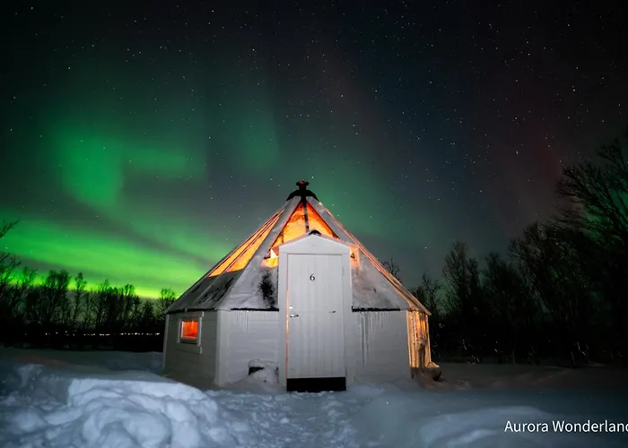 Kamp alanı Countryside Tromso- Cozy Glass- Roof Cabins- Aurora Wonderland Lyngen